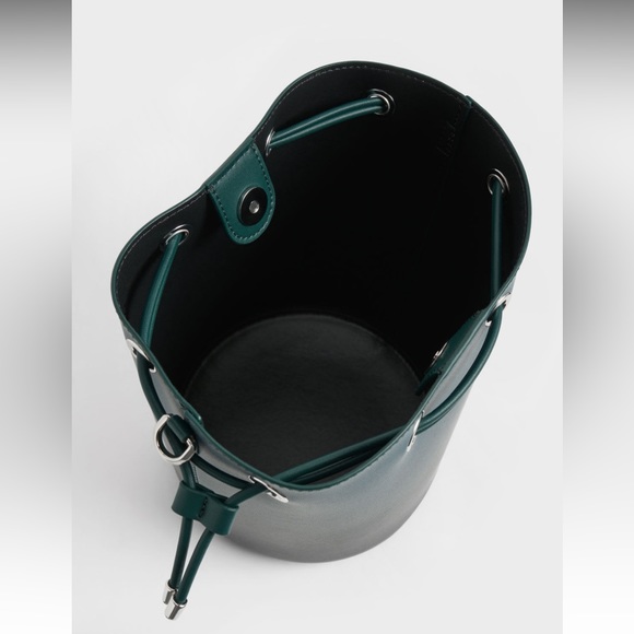 Charles and Keith Lana Bucket Bag - Green, Medium Bag- Brand New - Picture 4 of 7